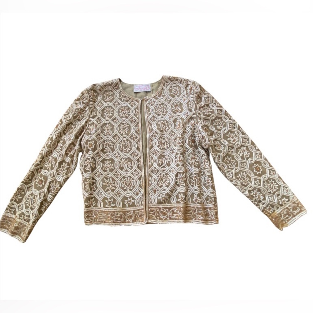 Embroidered Tan Jacket